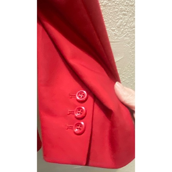 Chicos Red Polka Dot Lined Blazer Jacket Women Size 1/Med Business Casual - Picture 6 of 8